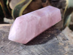 Polished Rose Quartz Double Terminated Points x 2 From Madagascar - Toprock Gemstones and Minerals 