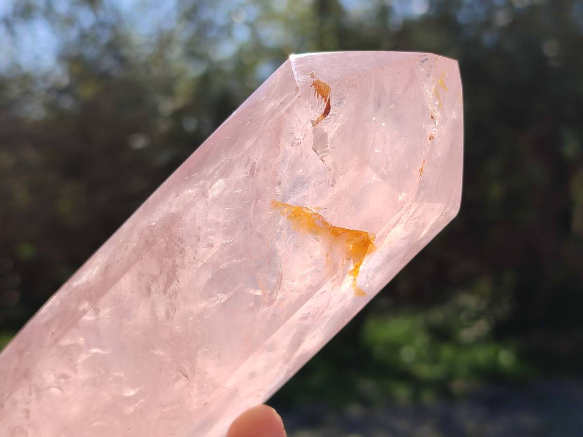 Polished Rose Quartz Double Terminated Points x 2 From Madagascar - Toprock Gemstones and Minerals 