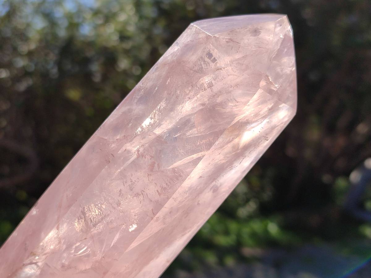 Polished Rose Quartz Double Terminated Points x 2 From Madagascar - Toprock Gemstones and Minerals 