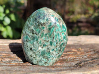 Polished Emerald Mica 'Mutokolite' Standing Free Forms x 3 From Mutoko, Zimbabwe - Toprock Gemstones and Minerals 
