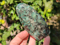 Polished Emerald Mica 'Mutokolite' Standing Free Forms x 3 From Mutoko, Zimbabwe - Toprock Gemstones and Minerals 
