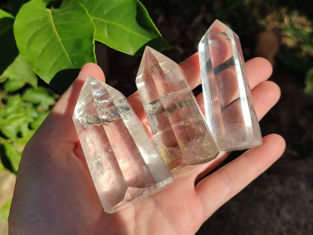 Polished Clear Quartz Crystals x 12 From Madagascar - Toprock Gemstones and Minerals 