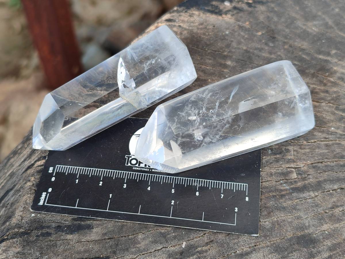 Polished Clear Quartz Crystals x 12 From Madagascar - Toprock Gemstones and Minerals 
