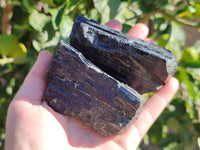 Natural Schorl Black Tourmaline Specimens x 6 From Erongo, Namibia - Toprock Gemstones and Minerals 