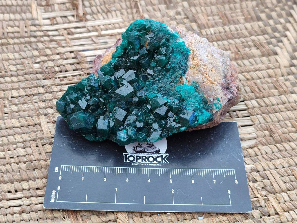 Natural Dioptase On Dolomite Specimens x 6 From Likasi, Congo - Toprock Gemstones and Minerals 