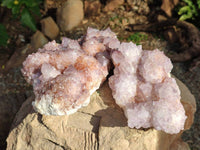 Natural Amethyst Spirit Quartz Clusters x 2 From Boekenhouthoek, South Africa - Toprock Gemstones and Minerals 