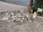 Polished Smokey Wispy Phantom Quartz Crystals x 20 From Anzojorabe, Madagascar - Toprock Gemstones and Minerals 