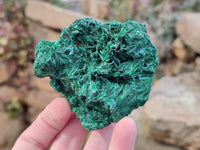 Natural Silky Malachite Specimens x 6 From Kasompe, Congo - Toprock Gemstones and Minerals 
