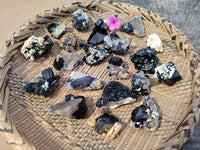 Natural Schorl Black Tourmaline Specimens x 24 From Namibia - Toprock Gemstones and Minerals 