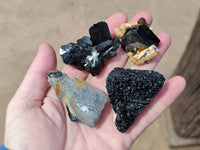 Natural Schorl Black Tourmaline Specimens x 24 From Namibia - Toprock Gemstones and Minerals 