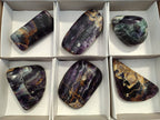 Polished Watermelon Fluorite Free Forms x 6 From Uis, Namibia - Toprock Gemstones and Minerals 