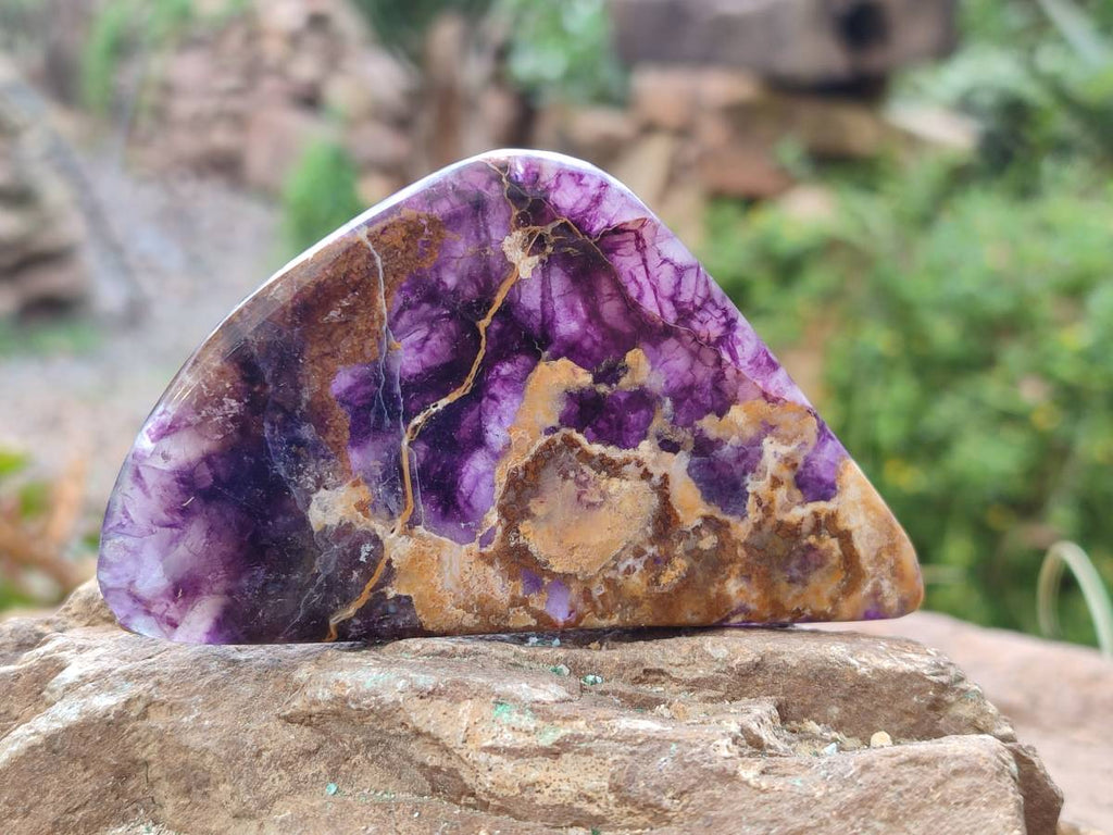 Polished Watermelon Fluorite Free Forms x 6 From Uis, Namibia - Toprock Gemstones and Minerals 