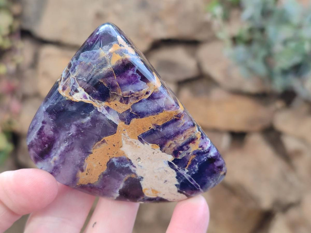 Polished Watermelon Fluorite Free Forms x 6 From Uis, Namibia - Toprock Gemstones and Minerals 