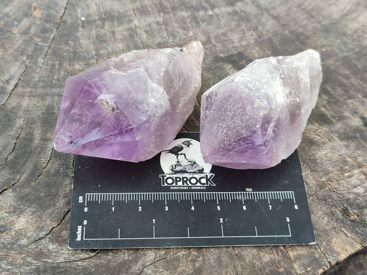 Natural Jacaranda Amethyst Quartz Crystals x 14 From Mumbwa, Zambia - Toprock Gemstones and Minerals 