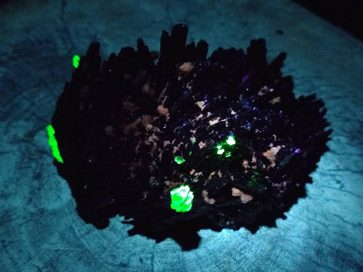 Natural Schorl Black Tourmaline Specimen With Hyalite Opal x 1 From Namibia - Toprock Gemstones and Minerals 