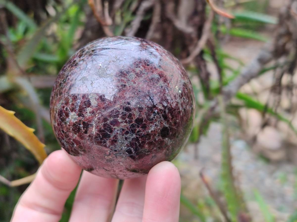 Polished Pyrope Garnet Spheres x 3 From Madagascar - Toprock Gemstones and Minerals 