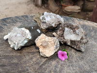 Natural Quartz Matrix Specimens x 4 From Brandberg, Namibia - Toprock Gemstones and Minerals 