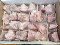 Natural Cobbed Rose Quartz Specimens x 24 From Northern Cape, South Africa - Toprock Gemstones and Minerals 