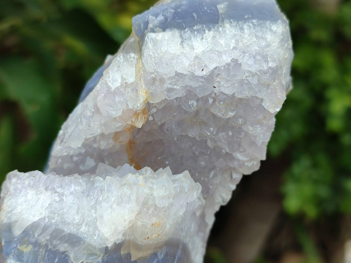 Natural Blue Lace Agate Geode Specimens x 3 From Nsanje, Malawi - Toprock Gemstones and Minerals 