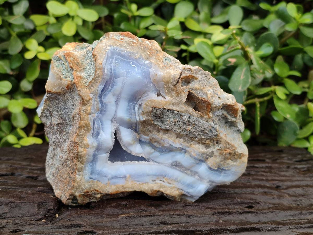 Natural Blue Lace Agate Geode Specimens x 3 From Nsanje, Malawi - Toprock Gemstones and Minerals 