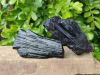 Natural Schorl Black Tourmaline Specimens x 3 From Namibia - Toprock Gemstones and Minerals 