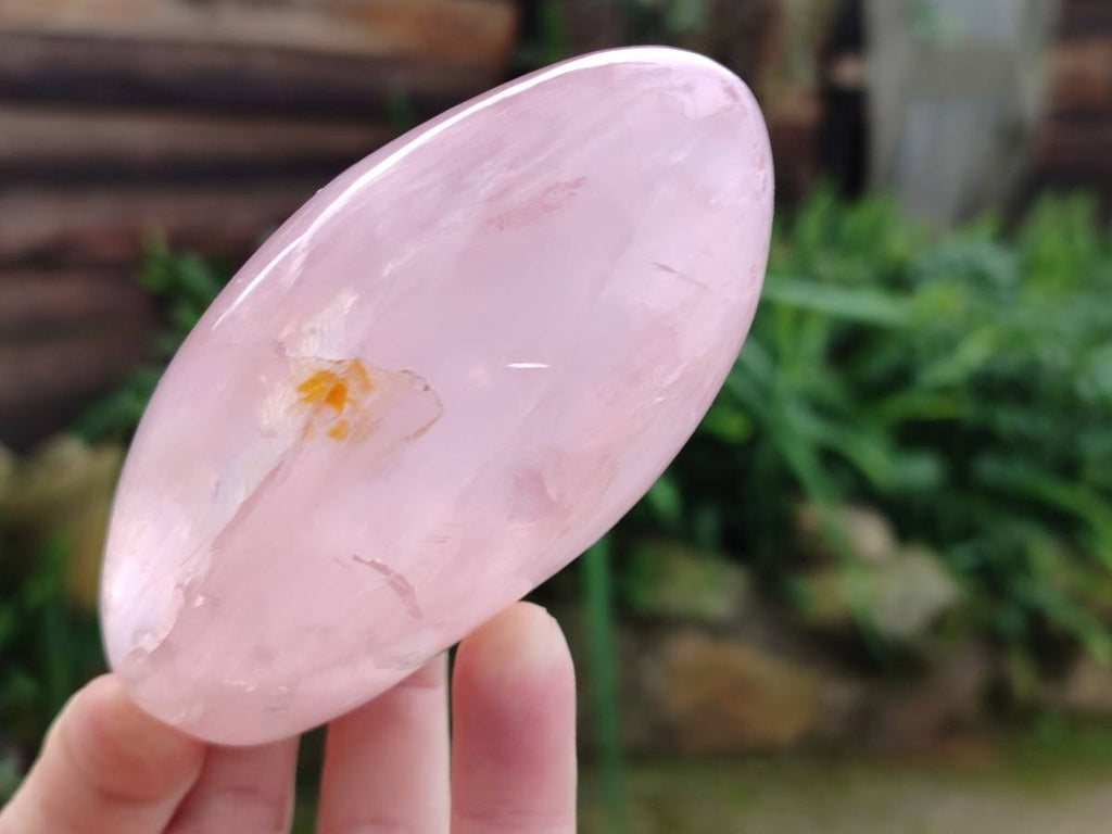 Polished Rose Quartz Standing Free Forms x 3 From Madagascar - Toprock Gemstones and Minerals 