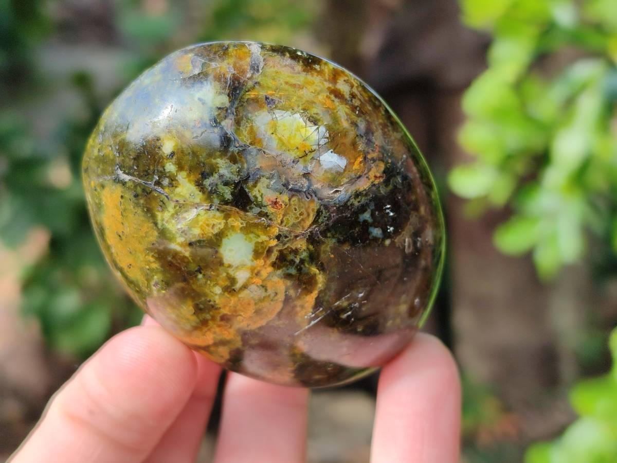 Polished Green Opal Palm Stones x 6 From Madagascar - Toprock Gemstones and Minerals 