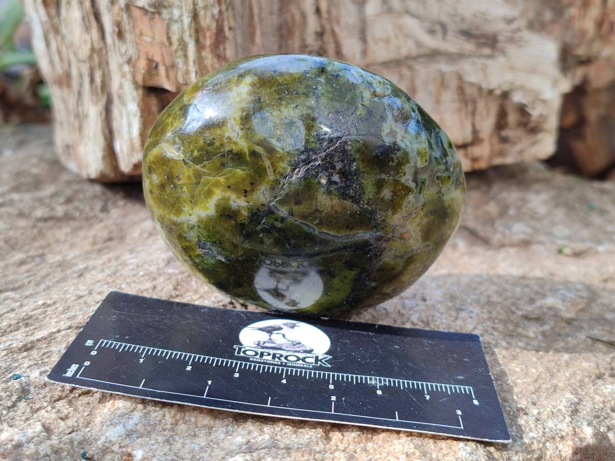 Polished Green Opal Palm Stones x 6 From Madagascar - Toprock Gemstones and Minerals 