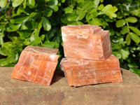 Natural Sunset Orange Calcite Specimens x 6 From Spitzkop, Namibia - Toprock Gemstones and Minerals 