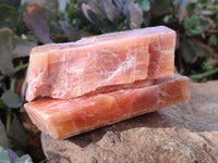 Natural Sunset Orange Calcite Specimens x 6 From Spitzkop, Namibia - Toprock Gemstones and Minerals 