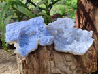 Natural Etched Blue Chalcedony Specimens x 5 From Nsanje, Malawi - Toprock Gemstones and Minerals 