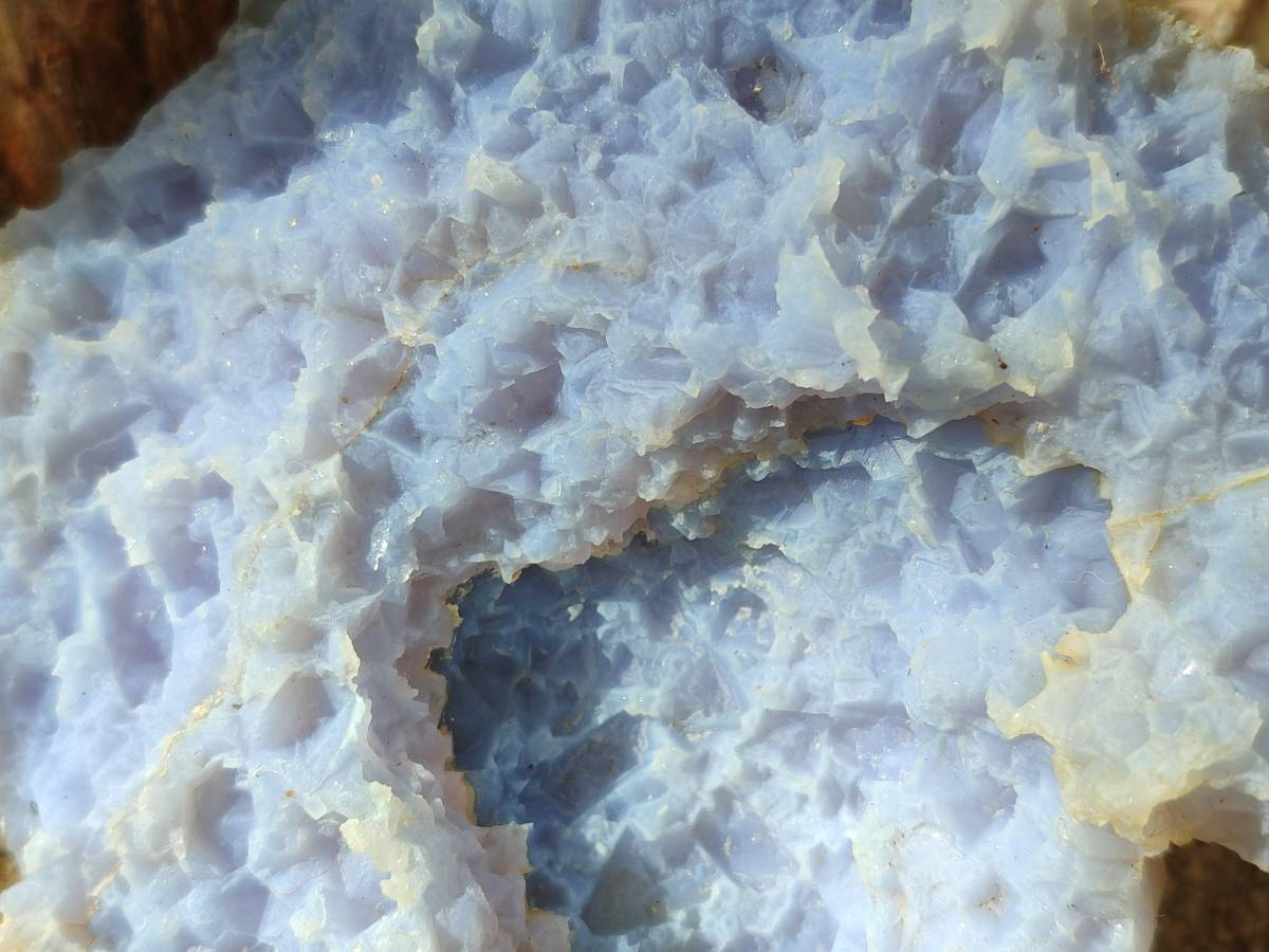 Natural Etched Blue Chalcedony Specimens x 5 From Nsanje, Malawi - Toprock Gemstones and Minerals 