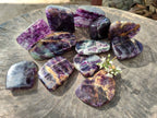 Polished Watermelon Fluorite Free Forms x 12 From Uis, Namibia - Toprock Gemstones and Minerals 