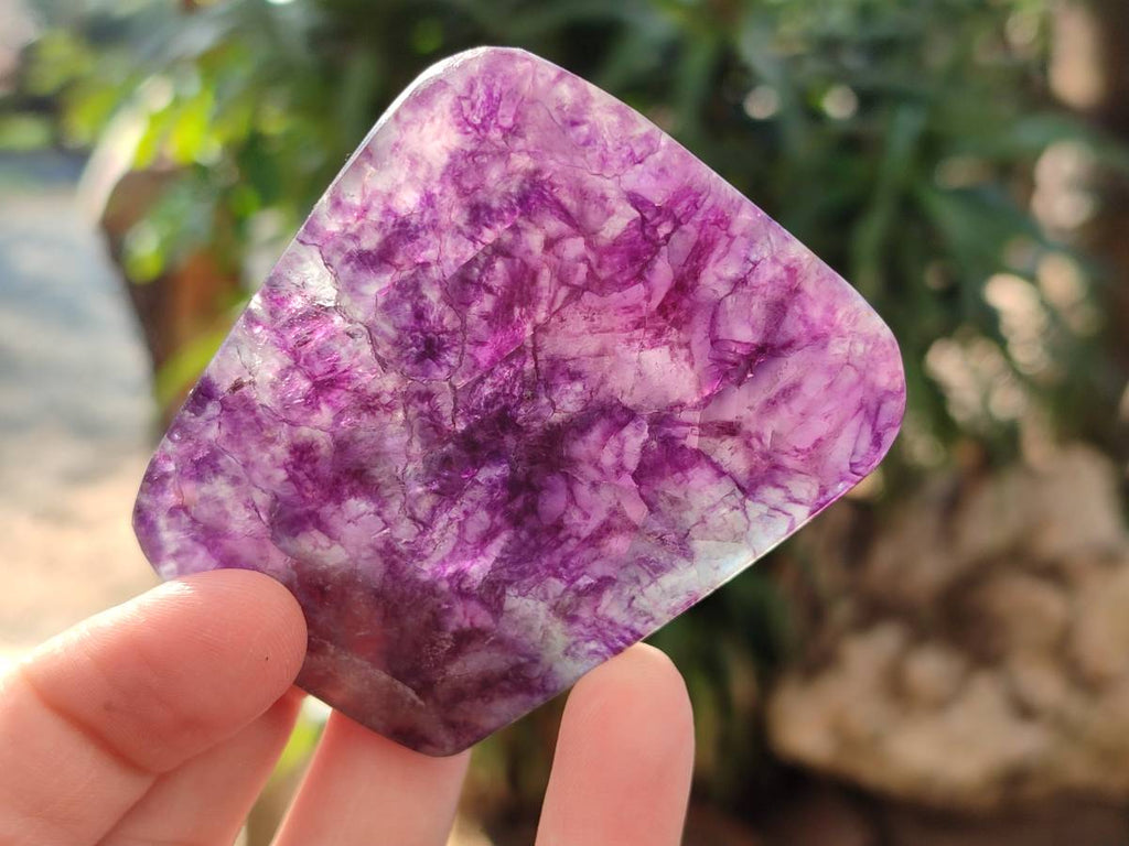 Polished Watermelon Fluorite Free Forms x 12 From Uis, Namibia - Toprock Gemstones and Minerals 
