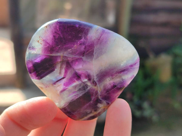 Polished Watermelon Fluorite Free Forms x 12 From Uis, Namibia - Toprock Gemstones and Minerals 