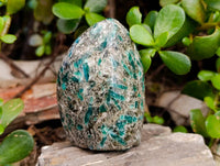 Polished Emerald Mica In Matrix Standing Free Forms x 2 From Mutoko, Zimbabwe - Toprock Gemstones and Minerals 