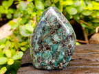 Polished Emerald Mica In Matrix Standing Free Forms x 2 From Mutoko, Zimbabwe - Toprock Gemstones and Minerals 