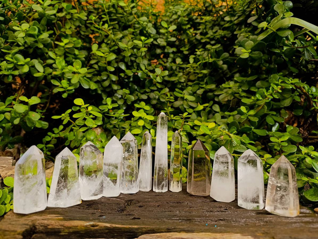 Polished Clear Quartz Crystals x 12 From Madagascar - Toprock Gemstones and Minerals 