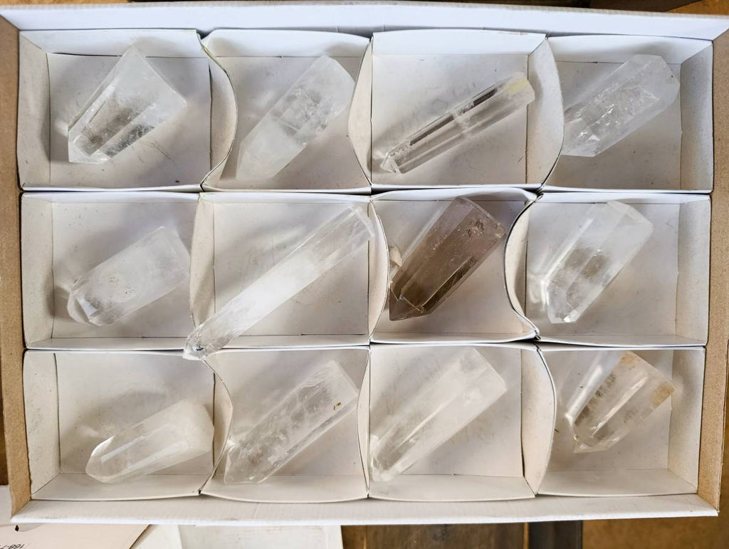 Polished Clear Quartz Crystals x 12 From Madagascar - Toprock Gemstones and Minerals 