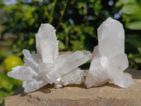 Natural Etched Quartz Crystals x 12 From Mpika, Zambia