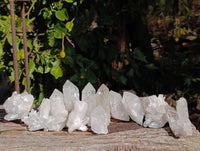 Natural Etched Quartz Crystals x 12 From Mpika, Zambia