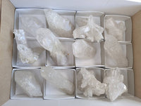 Natural Etched Quartz Crystals x 12 From Mpika, Zambia