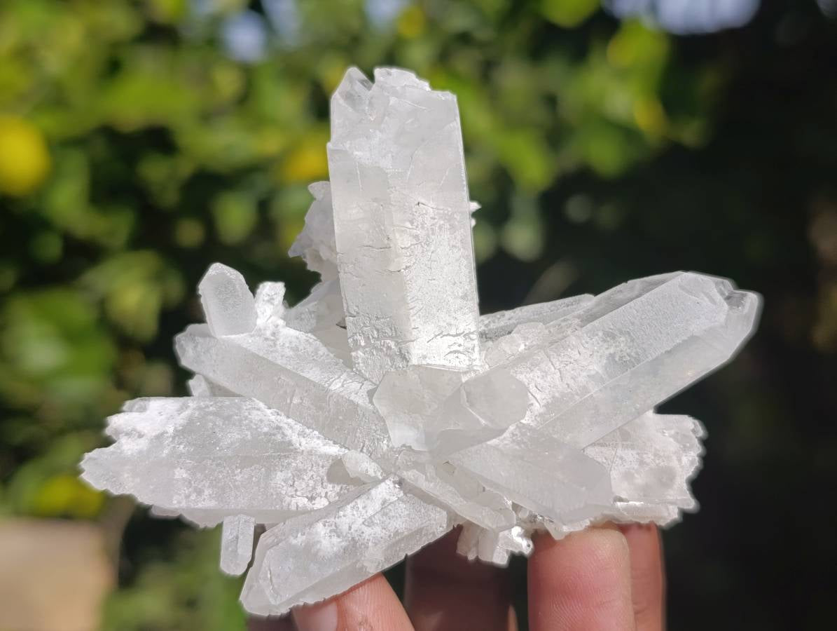 Natural Etched Quartz Crystals x 12 From Mpika, Zambia - Toprock Gemstones and Minerals 