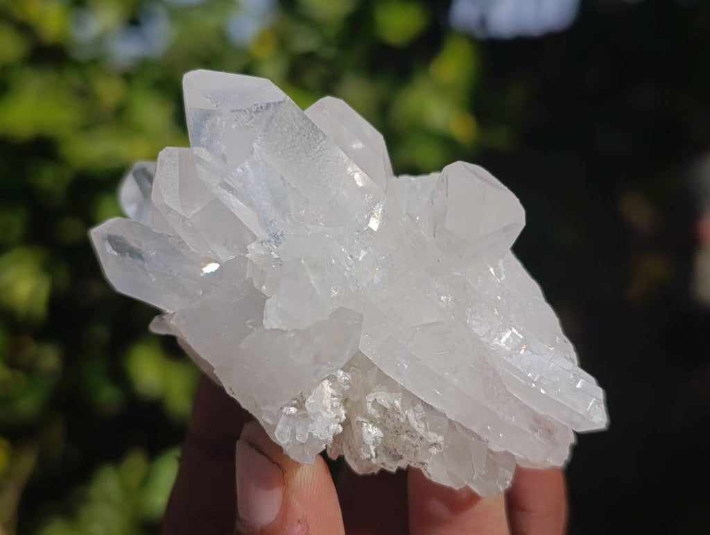 Natural Etched Quartz Crystals x 12 From Mpika, Zambia - Toprock Gemstones and Minerals 