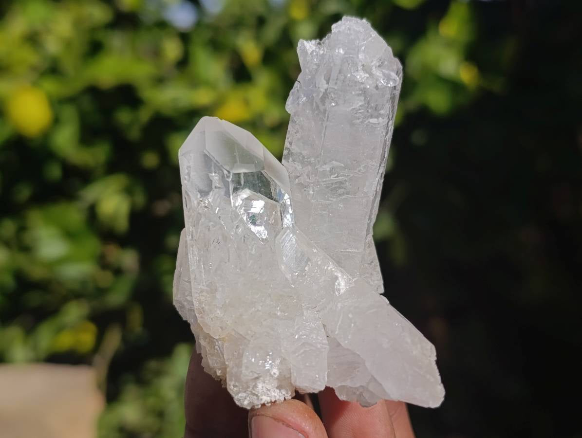Natural Etched Quartz Crystals x 12 From Mpika, Zambia - Toprock Gemstones and Minerals 