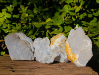 Natural Etched Blue Chalcedony Specimens x 12 From Nsanje, Malawi