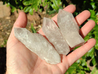 Natural Etched Quartz Crystals and Clusters x 12 From Mpika, Zambia - Toprock Gemstones and Minerals 
