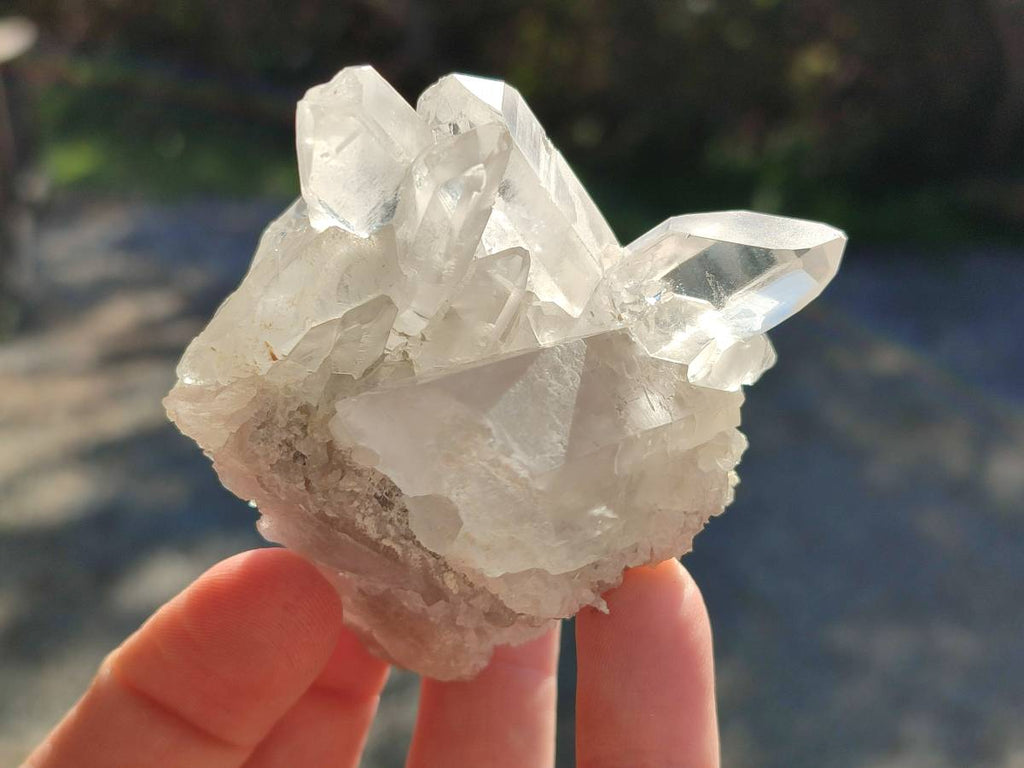 Natural Etched Quartz Crystals and Clusters x 12 From Mpika, Zambia - Toprock Gemstones and Minerals 