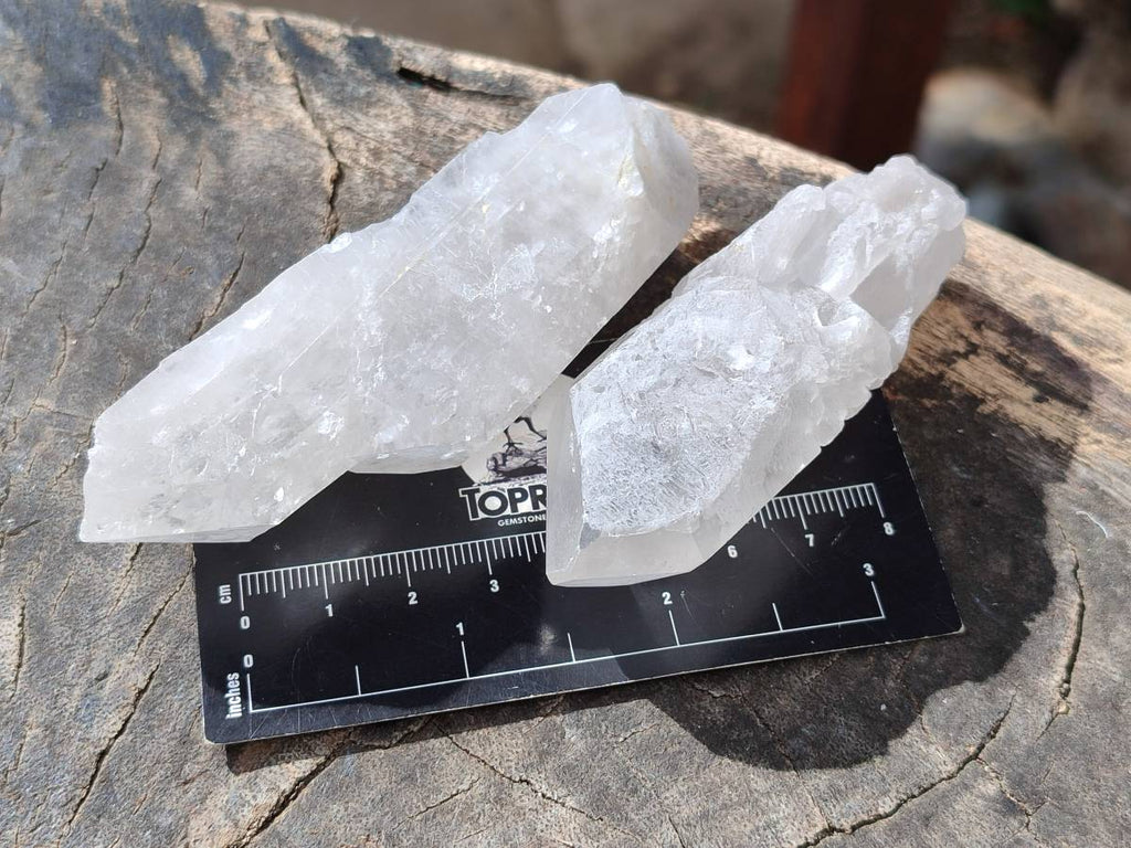 Natural Etched Quartz Crystals and Clusters x 12 From Mpika, Zambia - Toprock Gemstones and Minerals 