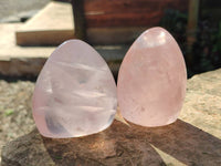 Polished Gemmy Star Rose Quartz Standing Free Forms x 4 Ambatondrazaka, Madagascar - Toprock Gemstones and Minerals 